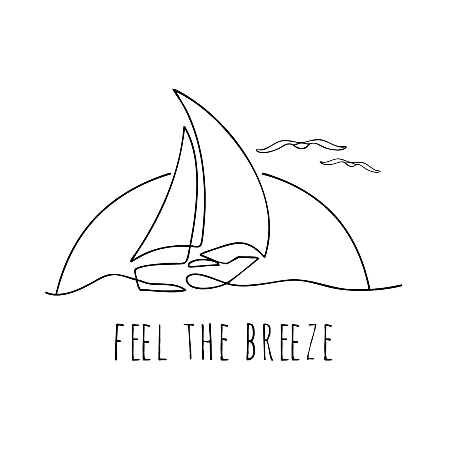 Feel the Breeze Enamel Mug - Boat Sailing