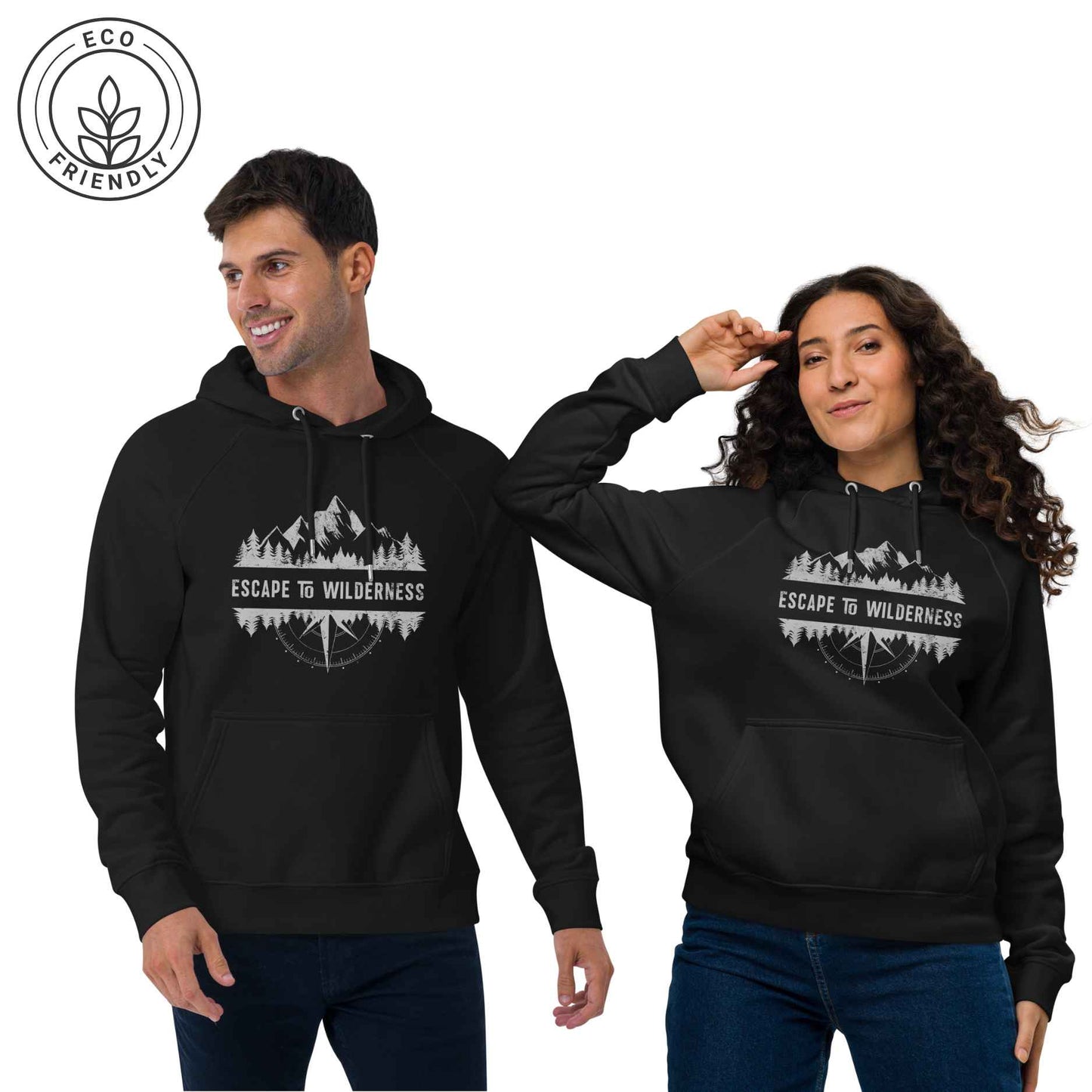 ESCAPE TO WILDERNESS Unisex Eco-Friendly Hoodie