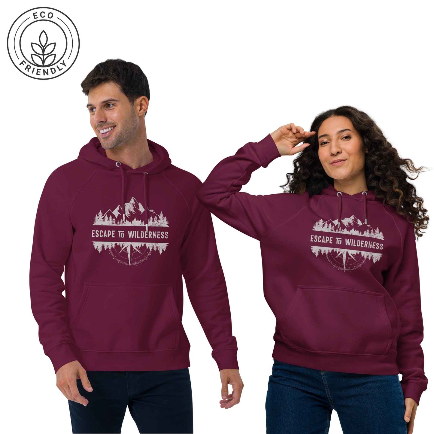 ESCAPE TO WILDERNESS Unisex Eco-Friendly Hoodie