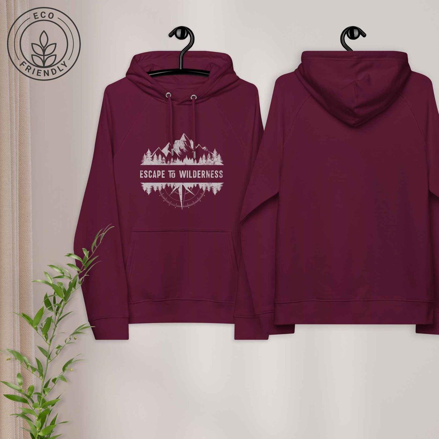 ESCAPE TO WILDERNESS Unisex Eco-Friendly Hoodie