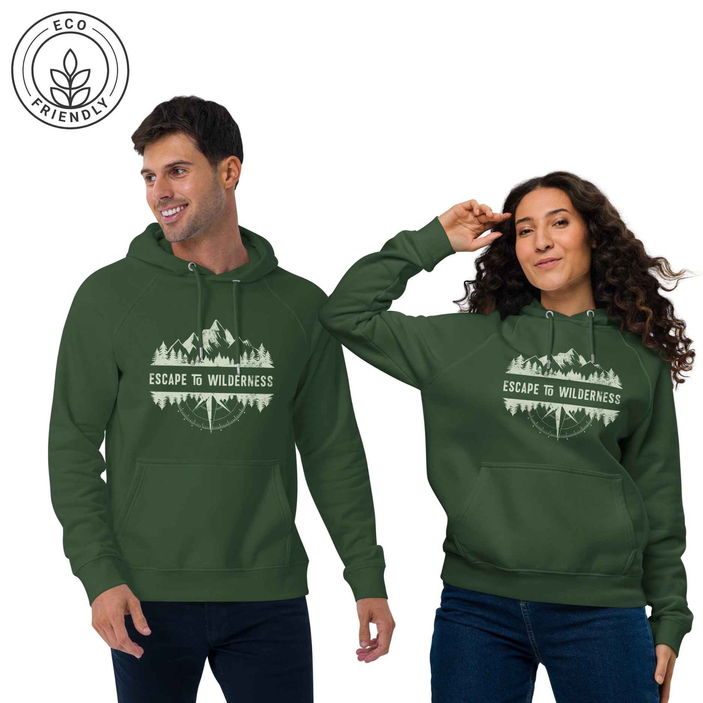 ESCAPE TO WILDERNESS Unisex Eco-Friendly Hoodie