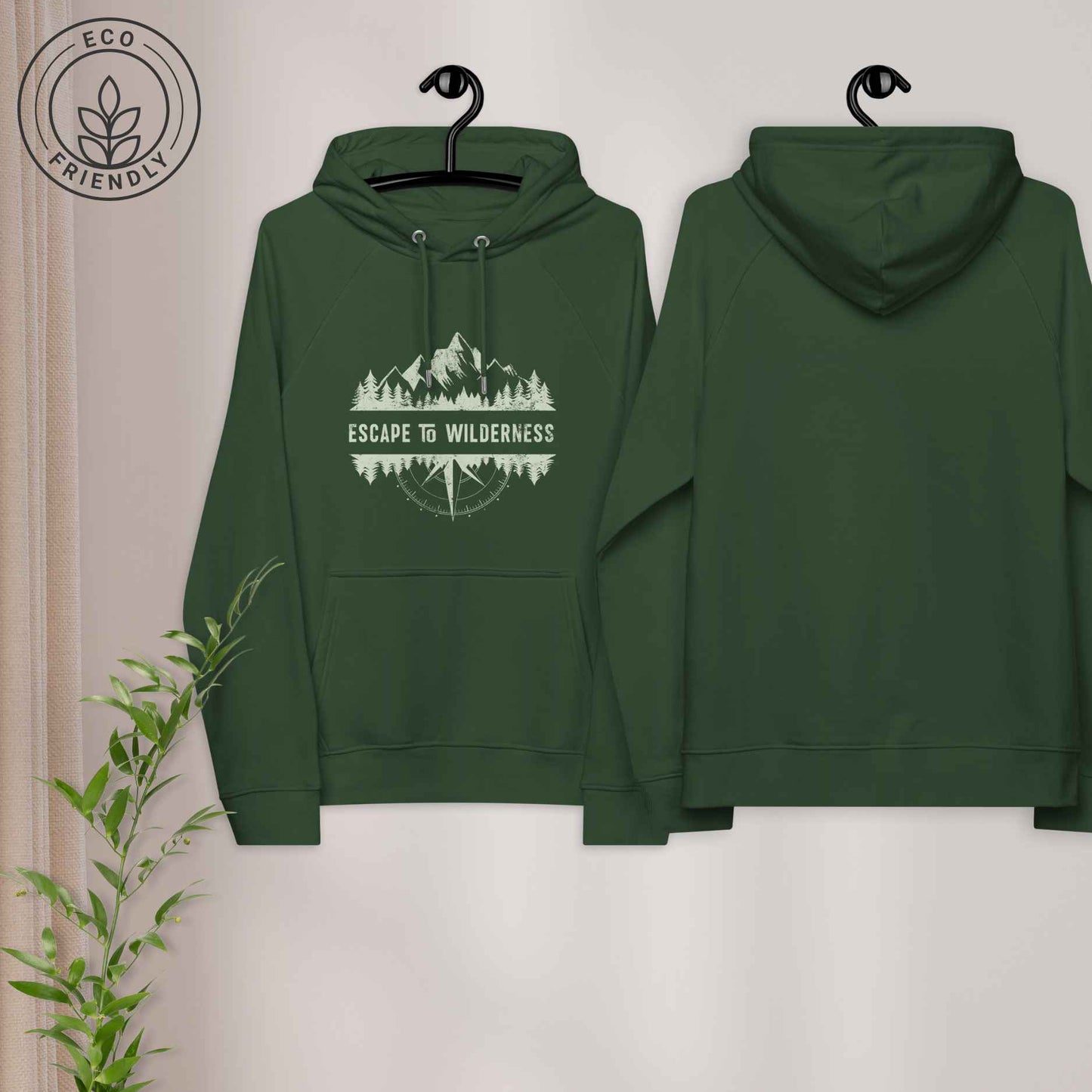 ESCAPE TO WILDERNESS Unisex Eco-Friendly Hoodie