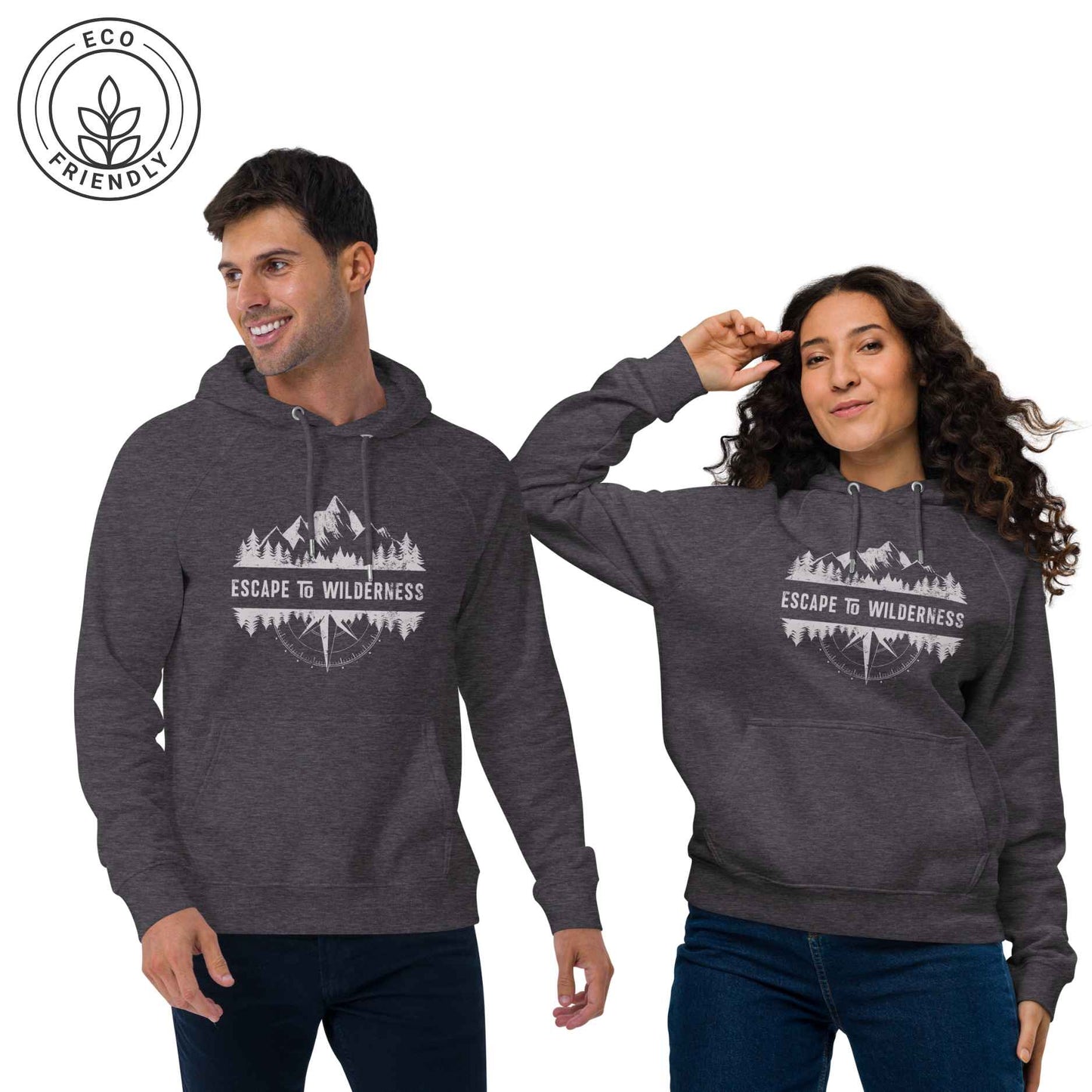 ESCAPE TO WILDERNESS Unisex Eco-Friendly Hoodie