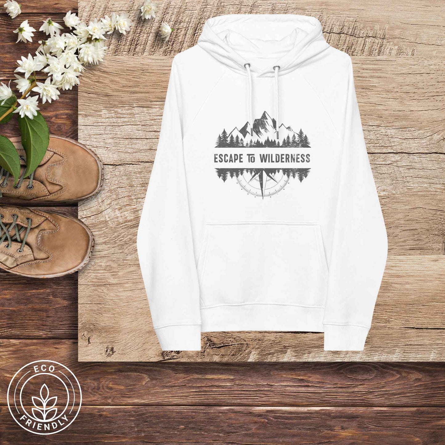 ESCAPE TO WILDERNESS Unisex Eco-Friendly Hoodie