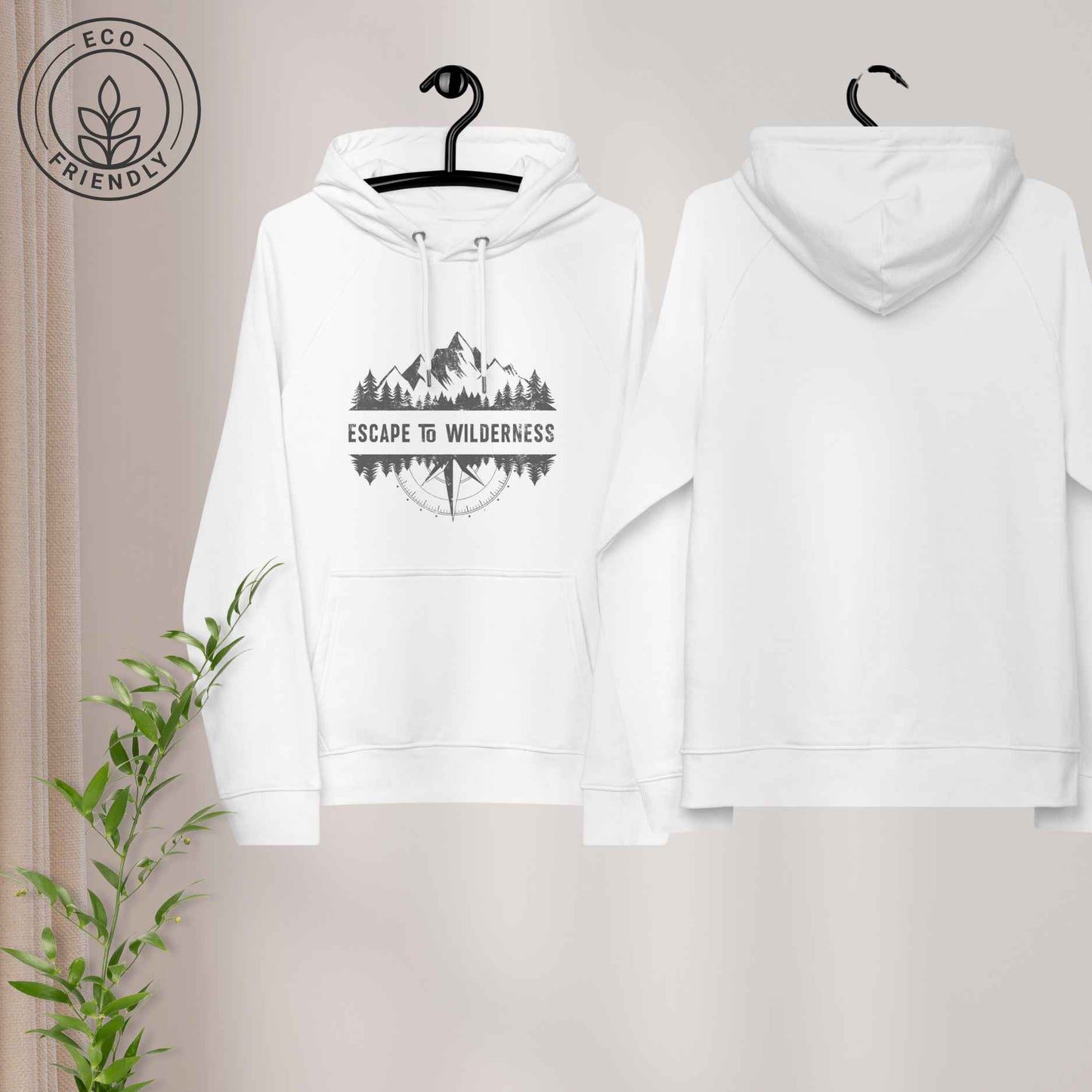 ESCAPE TO WILDERNESS Unisex Eco-Friendly Hoodie