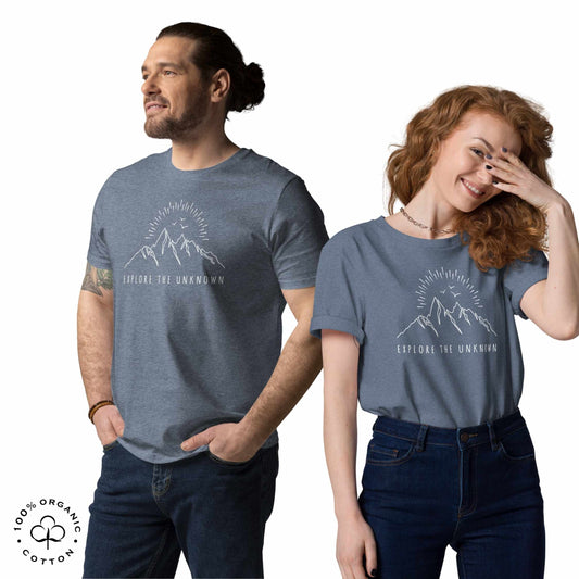 EXPLORE THE UNKNOWN Organic Cotton Unisex t-shirt