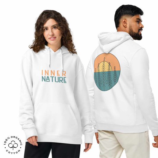INNER NATURE Sun-and-tree Unisex Organic Cotton Hoodie