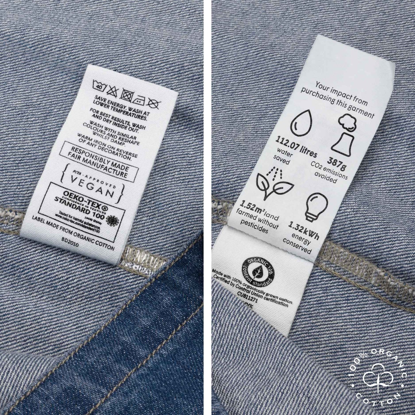 POWERed by SUNSHINE Organic Denim Tote bag