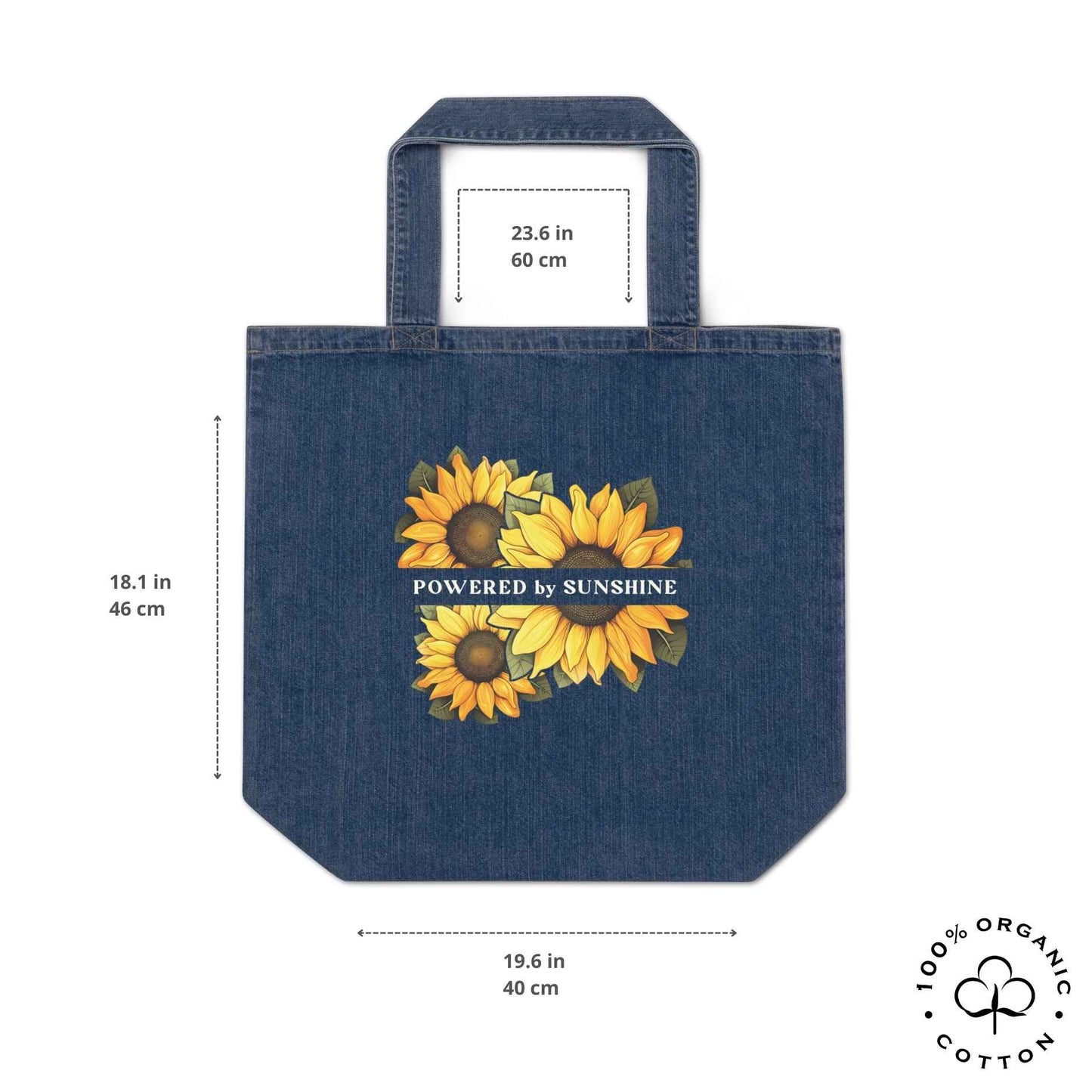 POWERed by SUNSHINE Organic Denim Tote bag