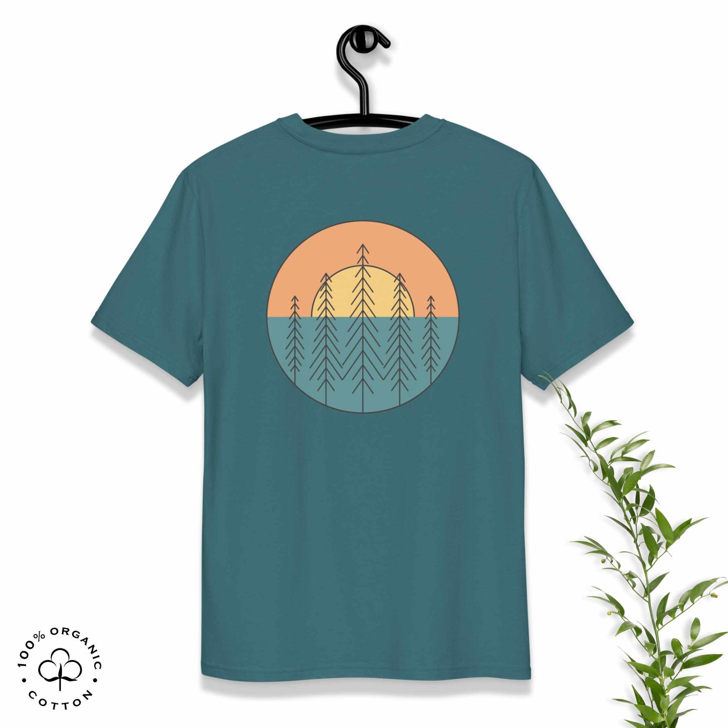 INNER NATURE Sun-and-Trees Unisex Organic Cotton T-shirt
