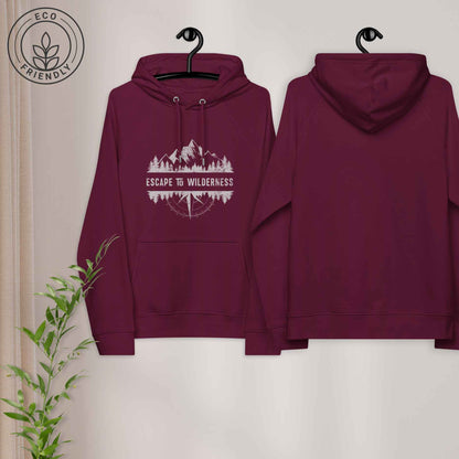 ESCAPE TO WILDERNESS Unisex Eco-Friendly Hoodie
