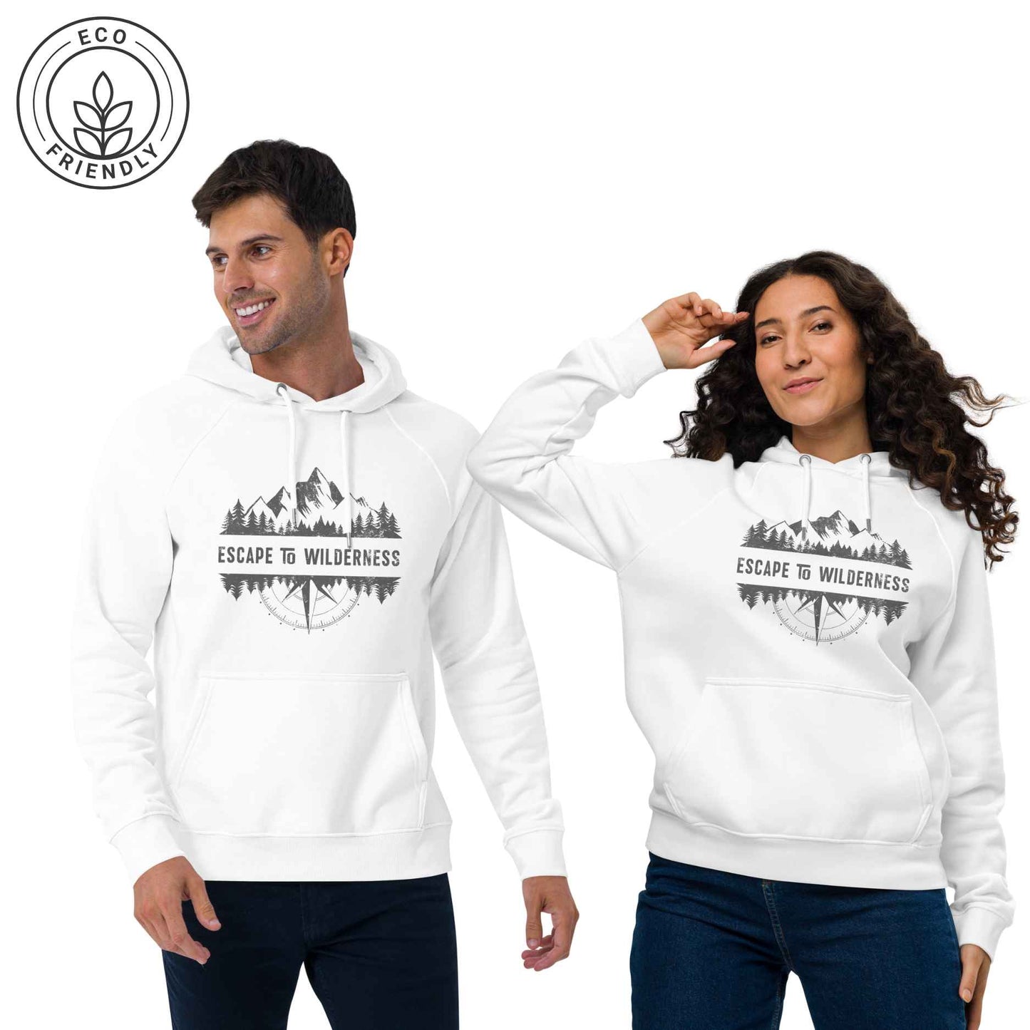 ESCAPE TO WILDERNESS Unisex Eco-Friendly Hoodie