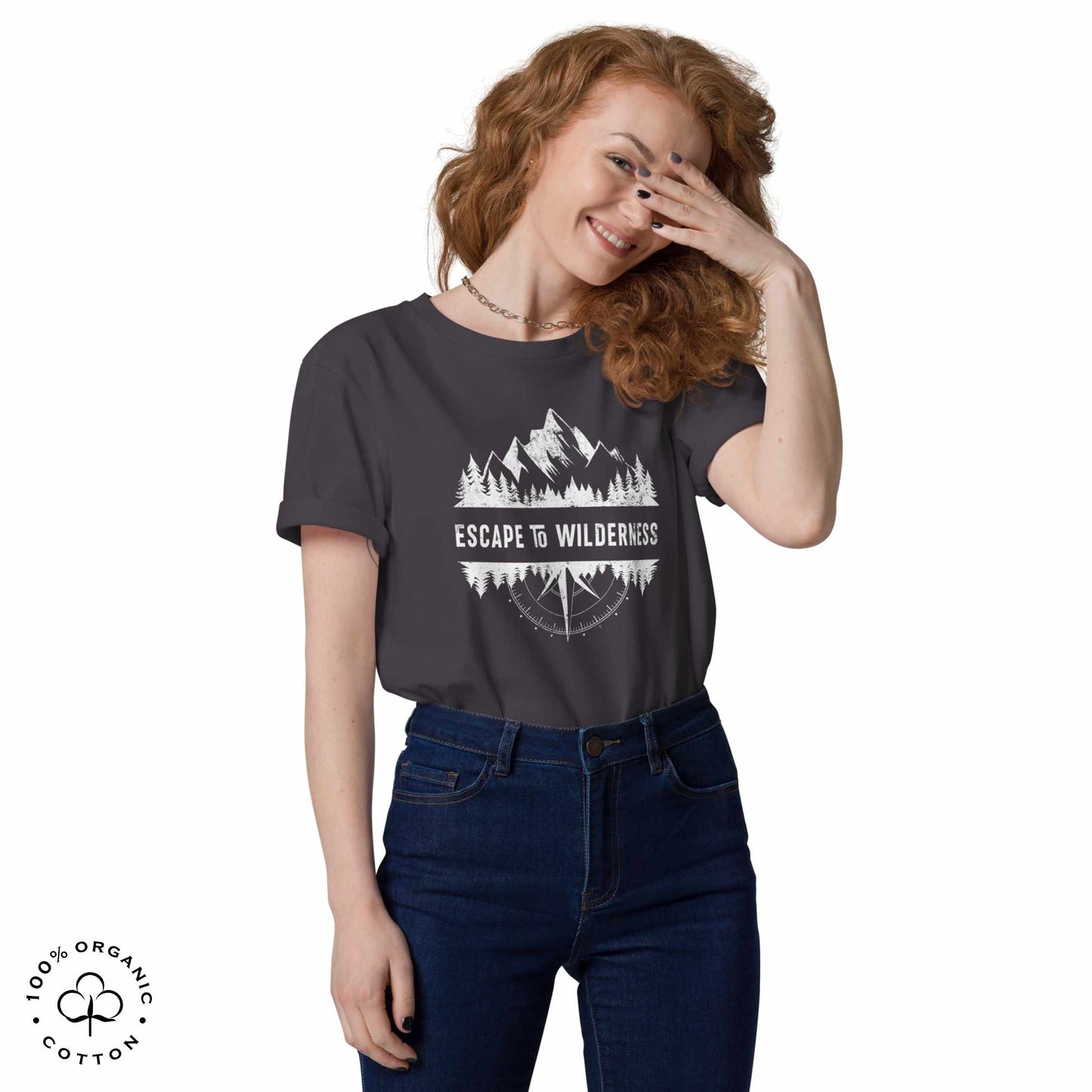 ESCAPE TO WILDERNESS Women's Organic Cotton T-Shirt