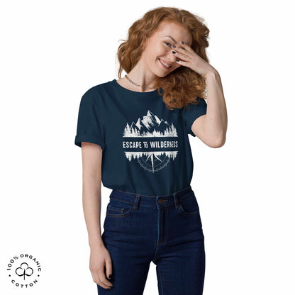 ESCAPE TO WILDERNESS Women's Organic Cotton T-Shirt