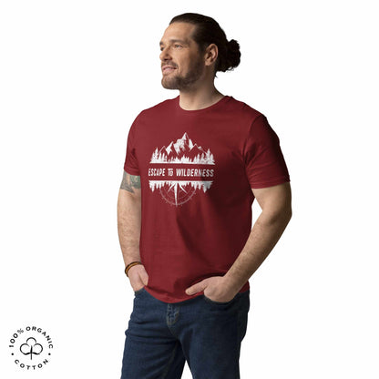 ESCAPE TO WILDERNESS Men's Organic Cotton T-shirt