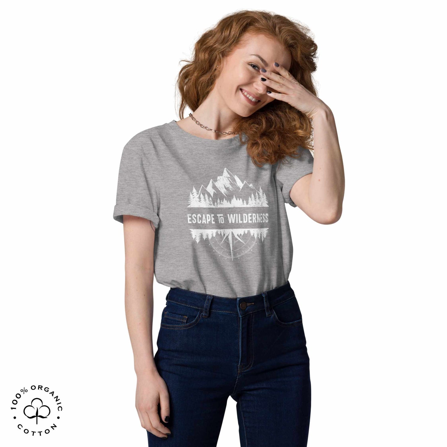 ESCAPE TO WILDERNESS Women's Organic Cotton T-Shirt