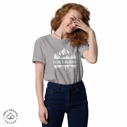 ESCAPE TO WILDERNESS Women's Organic Cotton T-Shirt