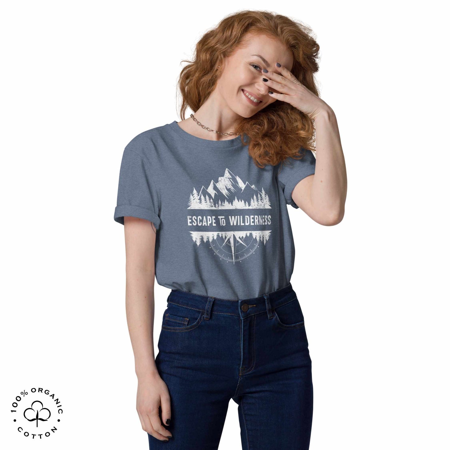 ESCAPE TO WILDERNESS Women's Organic Cotton T-Shirt