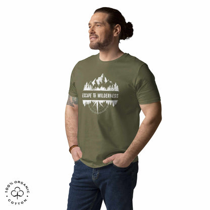 ESCAPE TO WILDERNESS Men's Organic Cotton T-shirt