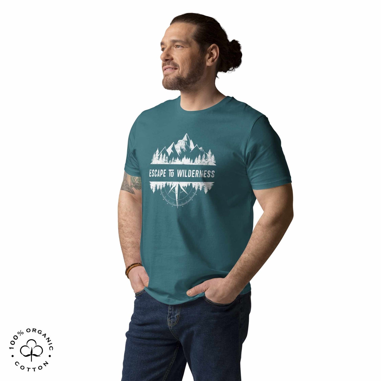 ESCAPE TO WILDERNESS Men's Organic Cotton T-shirt