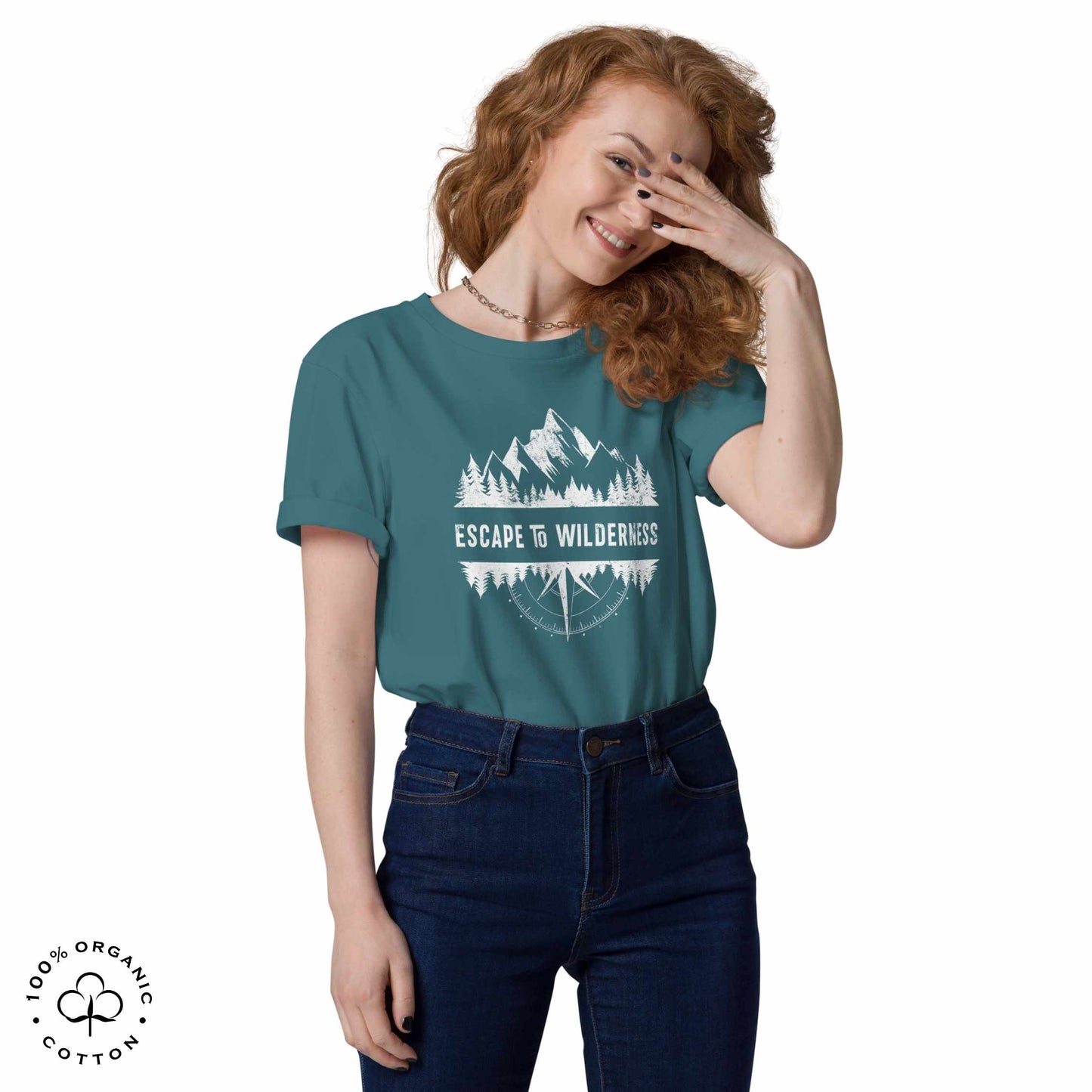 ESCAPE TO WILDERNESS Women's Organic Cotton T-Shirt