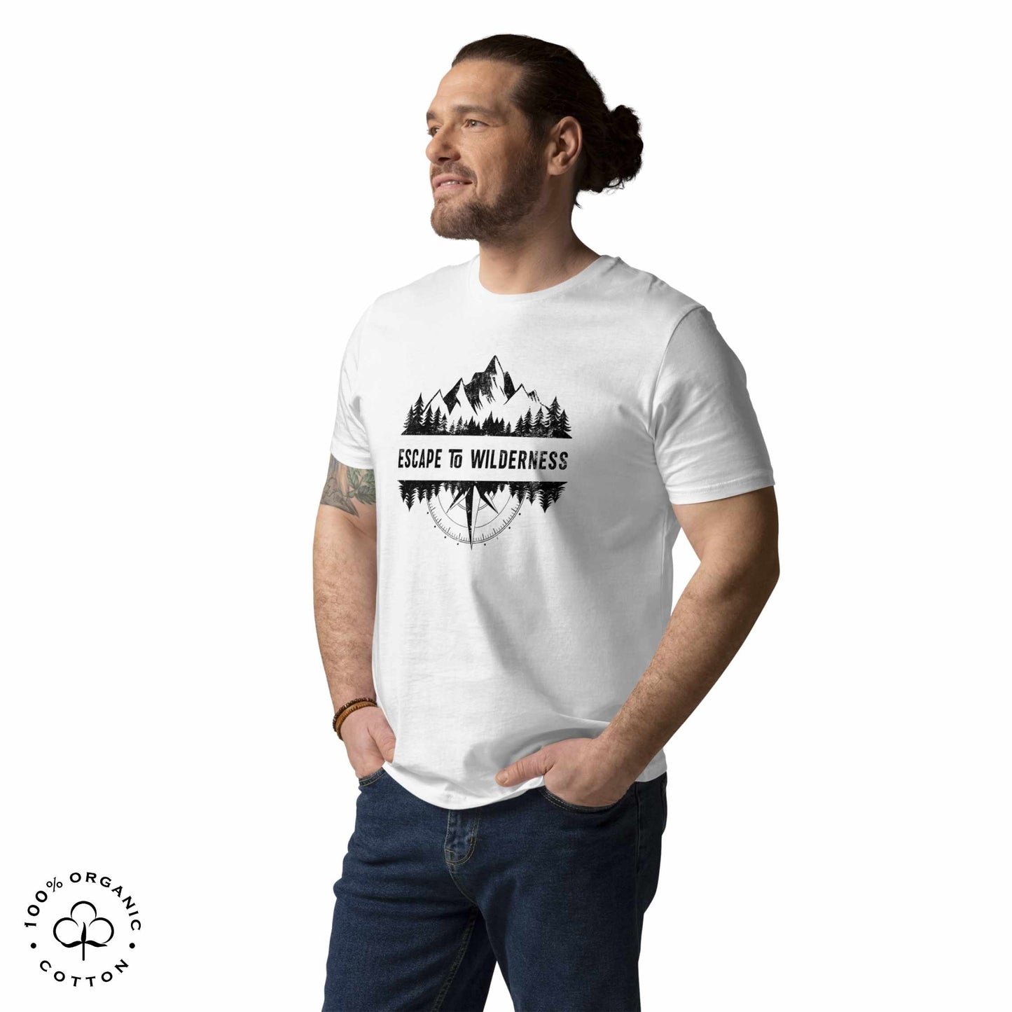 ESCAPE TO WILDERNESS Men's Organic Cotton T-shirt