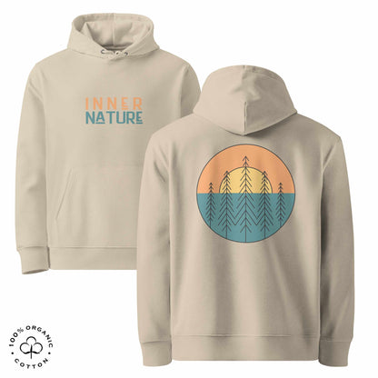INNER NATURE Sun-and-tree Unisex Organic Cotton Hoodie