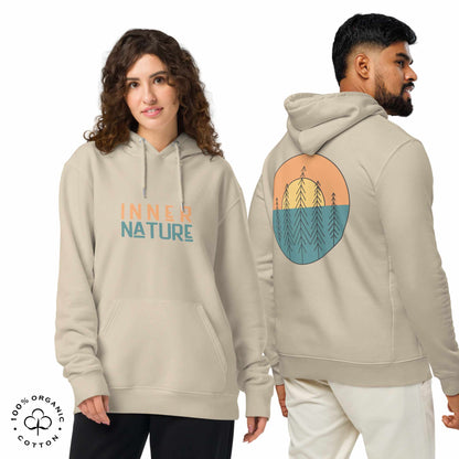 INNER NATURE Sun-and-tree Unisex Organic Cotton Hoodie