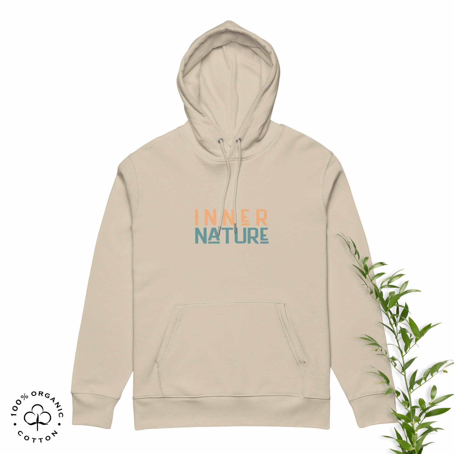 INNER NATURE Sun-and-tree Unisex Organic Cotton Hoodie