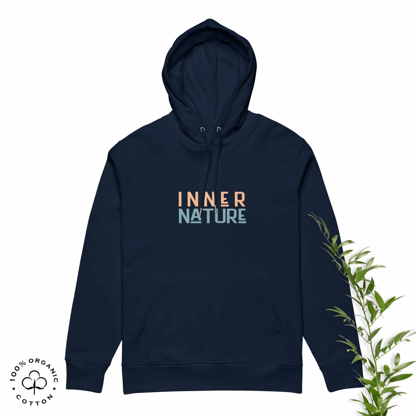 INNER NATURE Sun-and-tree Unisex Organic Cotton Hoodie