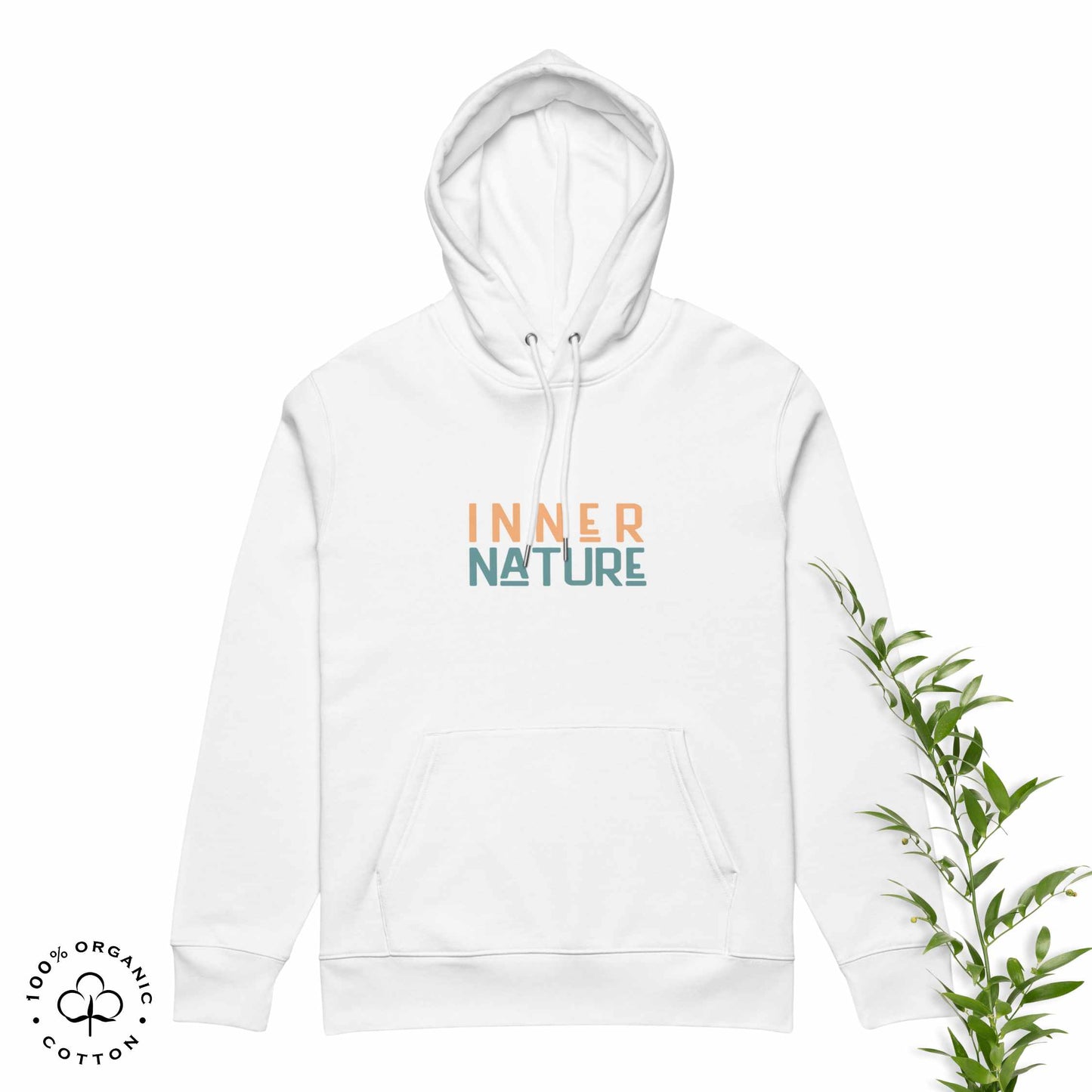 INNER NATURE Sun-and-tree Unisex Organic Cotton Hoodie