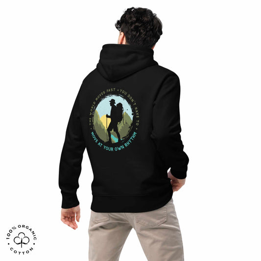 MOVE AT YOUR OWN RHYTHM Men's Organic Cotton Hoodie