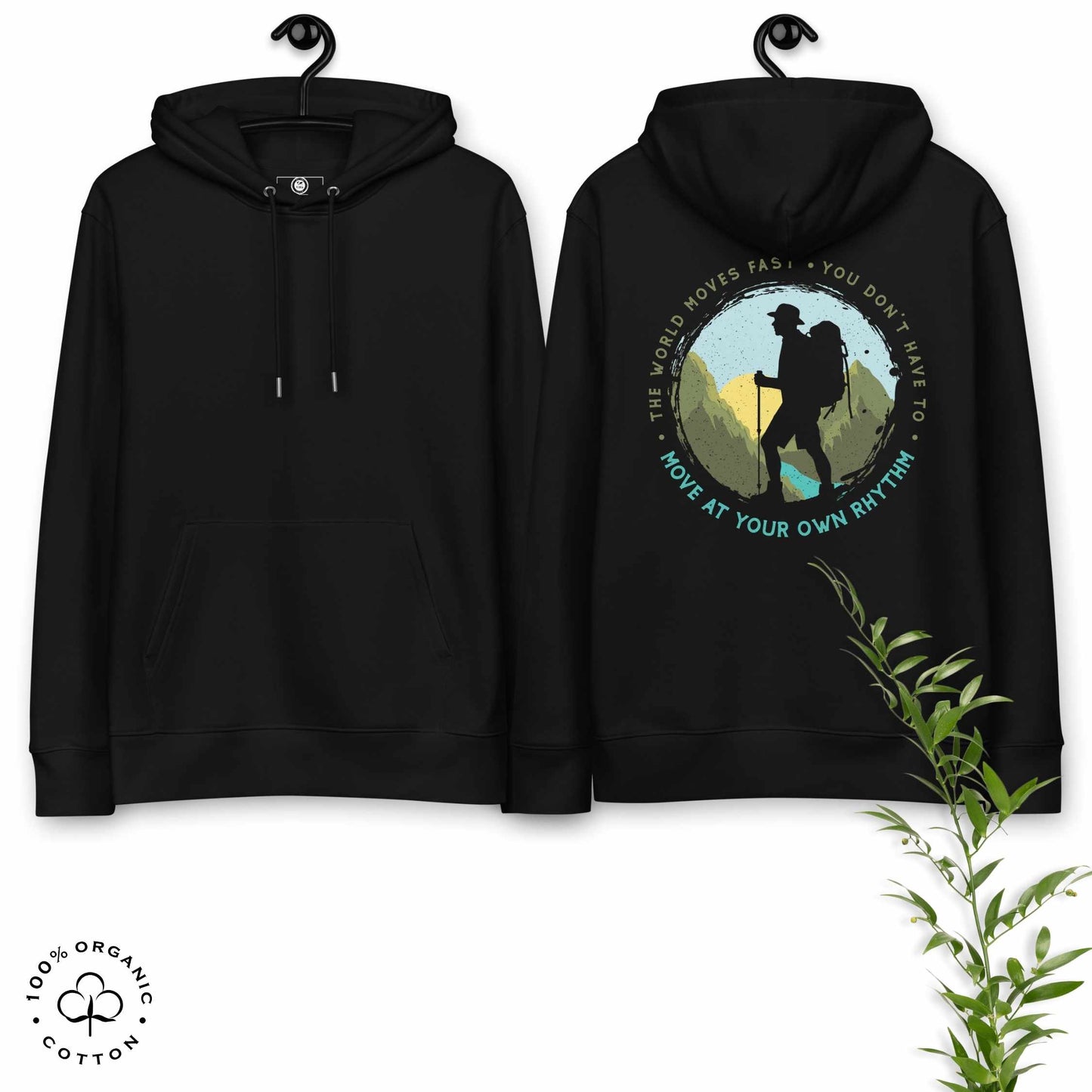 MOVE AT YOUR OWN RHYTHM Men's Organic Cotton Hoodie
