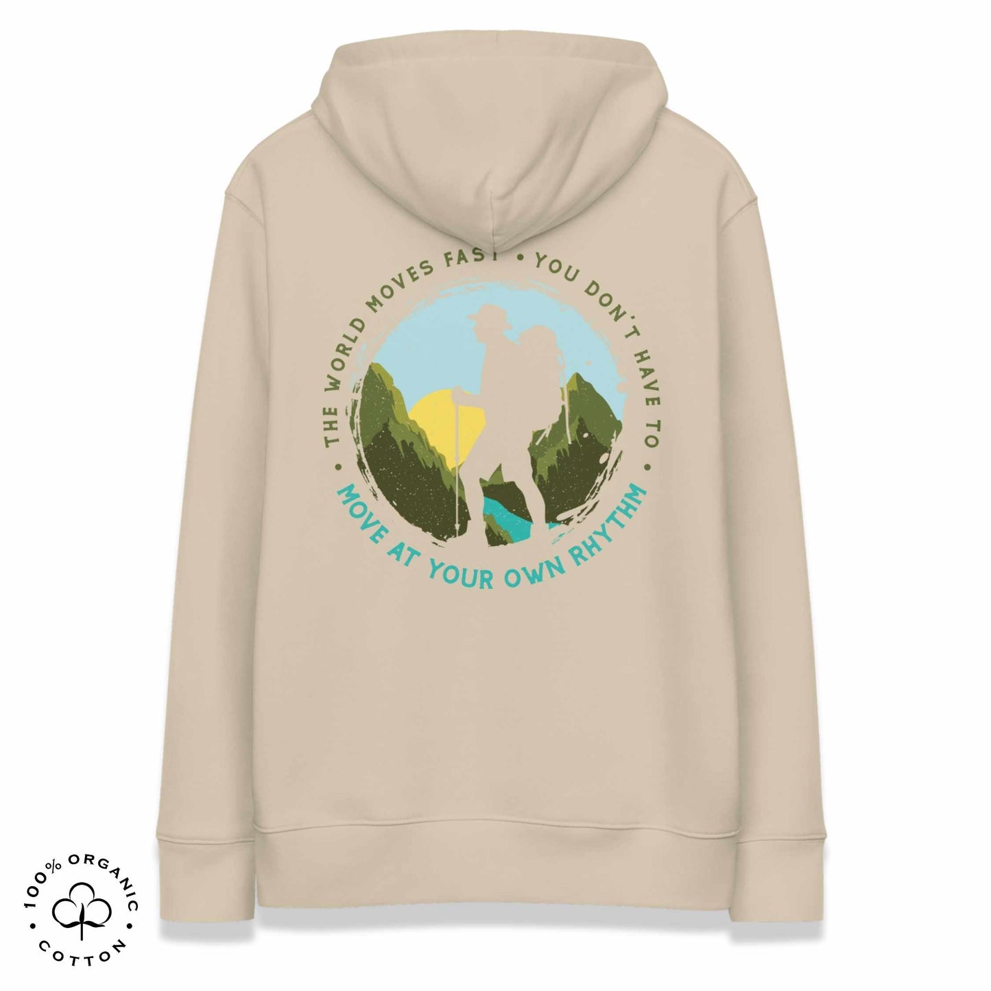 MOVE AT YOUR OWN RHYTHM Men's Organic Cotton Hoodie