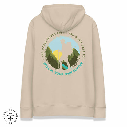 MOVE AT YOUR OWN RHYTHM Men's Organic Cotton Hoodie