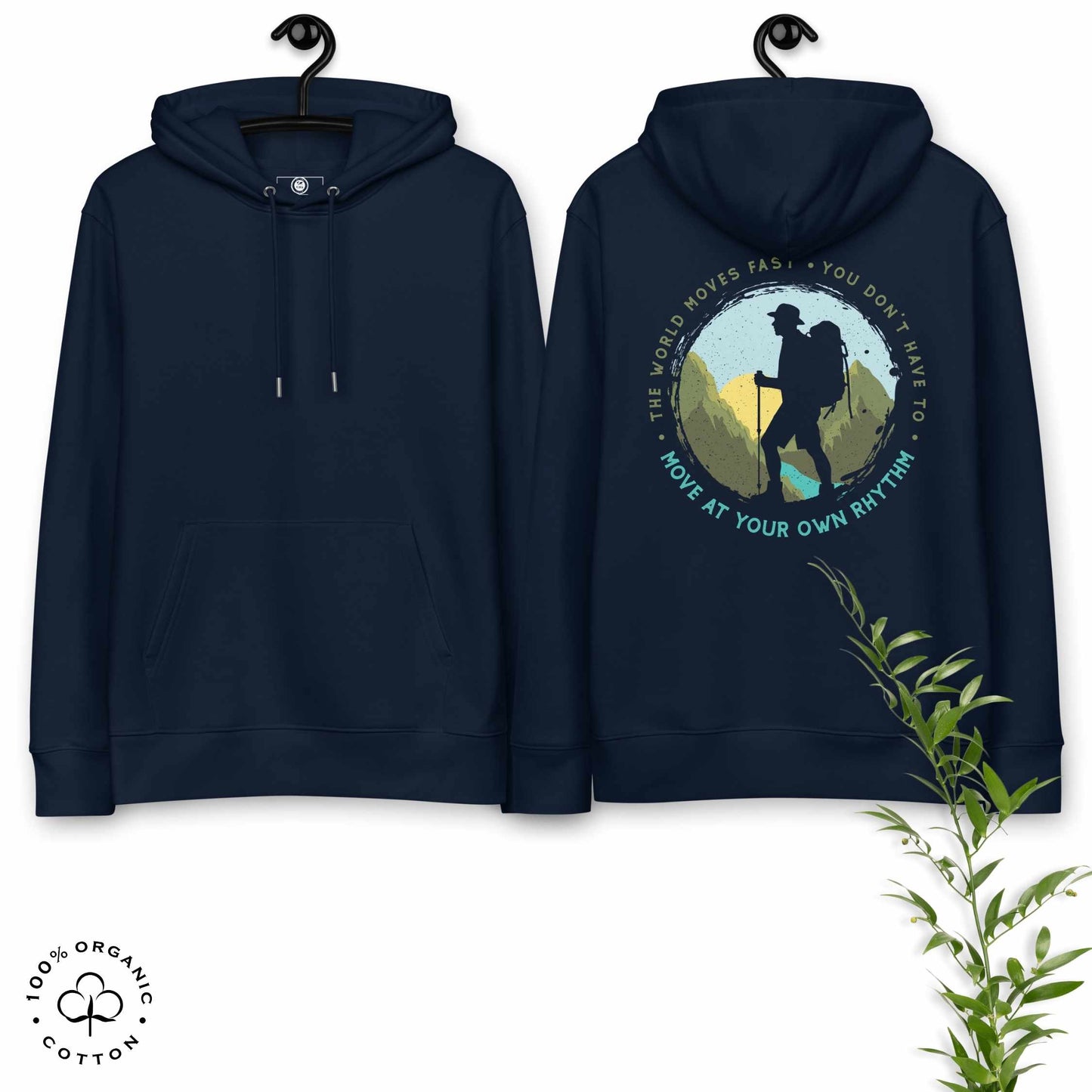 MOVE AT YOUR OWN RHYTHM Men's Organic Cotton Hoodie