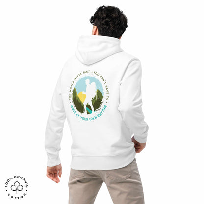 MOVE AT YOUR OWN RHYTHM Men's Organic Cotton Hoodie