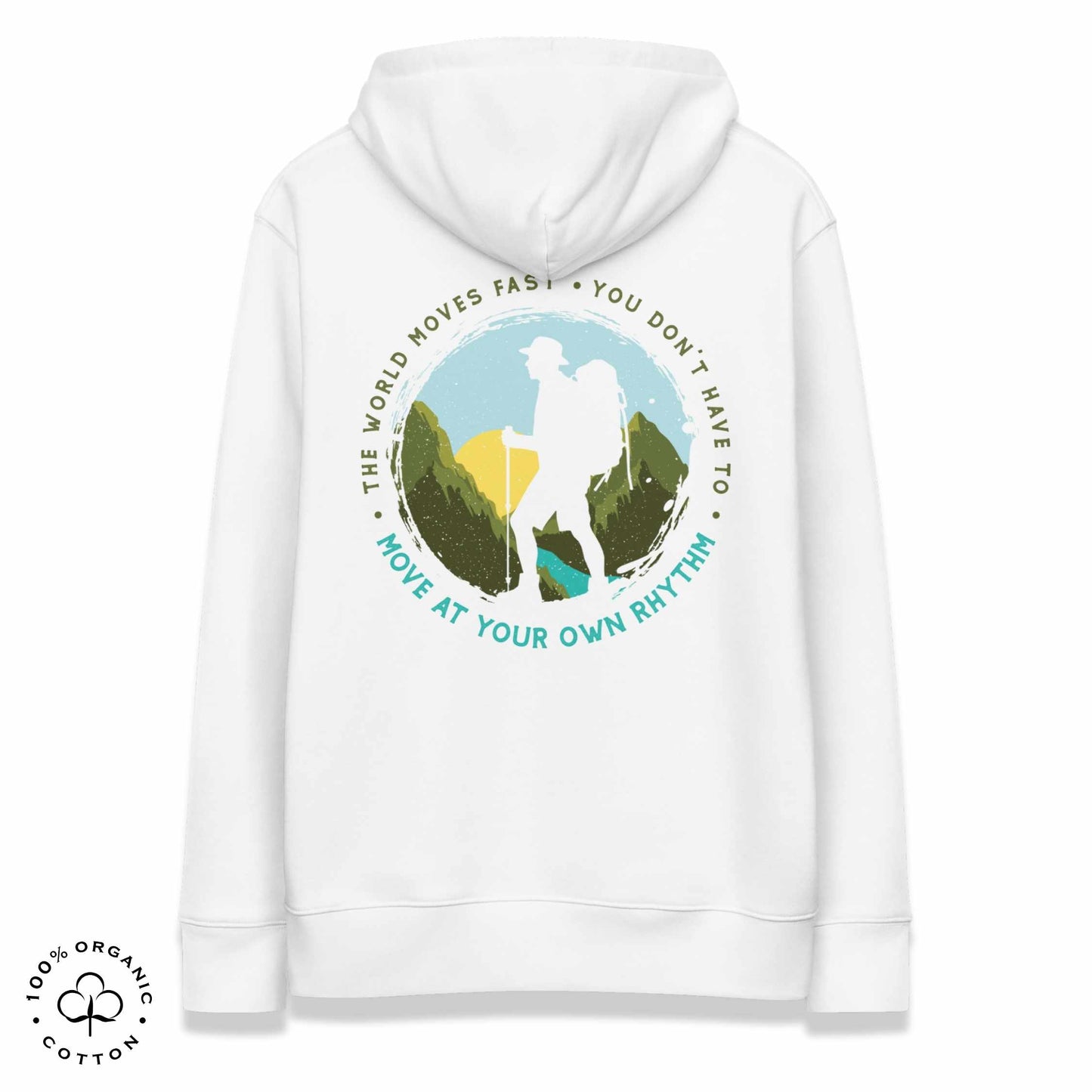 MOVE AT YOUR OWN RHYTHM Men's Organic Cotton Hoodie
