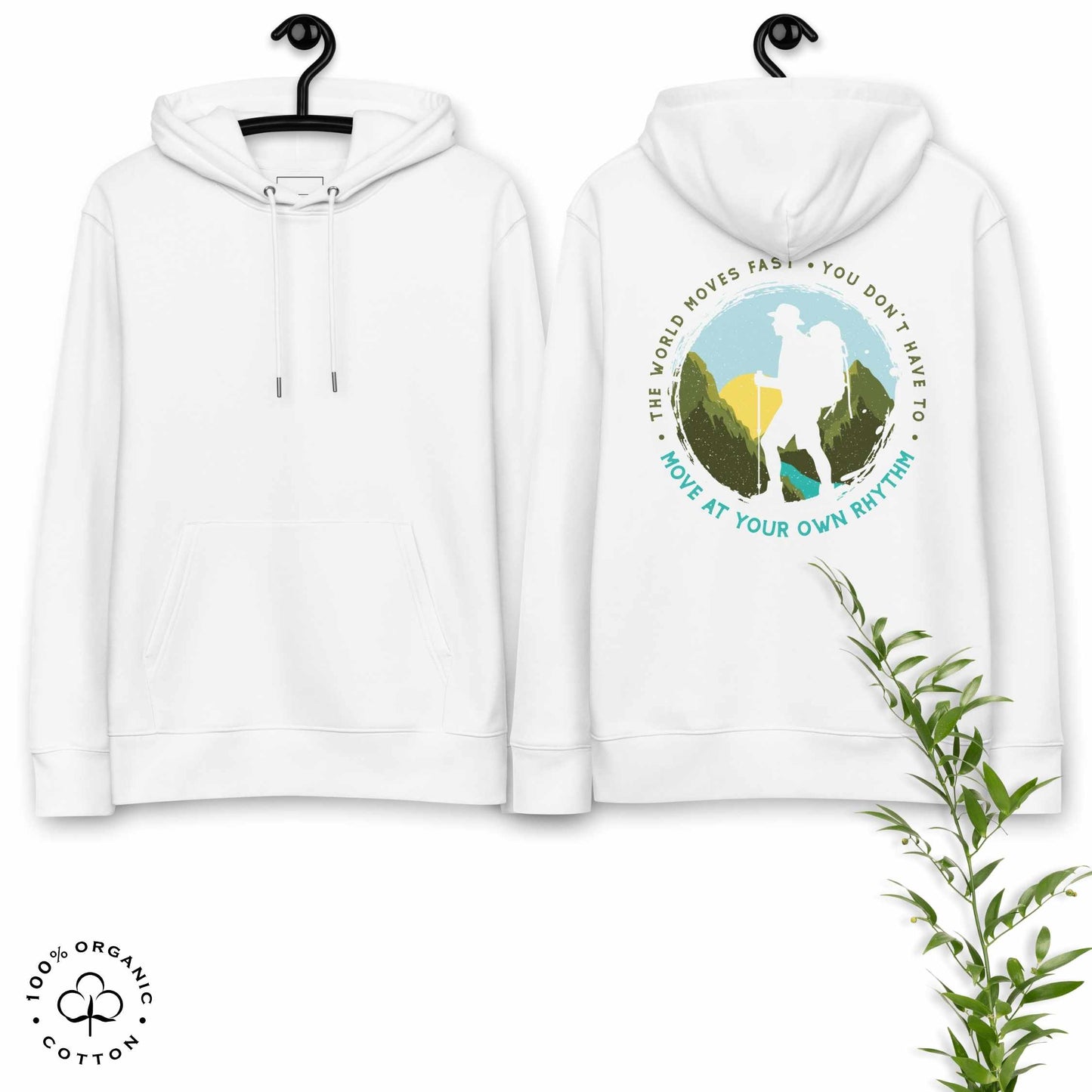 MOVE AT YOUR OWN RHYTHM Men's Organic Cotton Hoodie