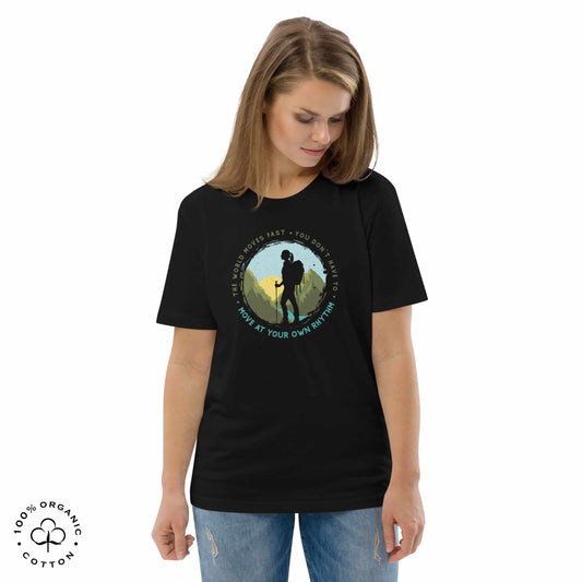 MOVE AT YOUR OWN RHYTHM Women's Organic Cotton T-Shirt