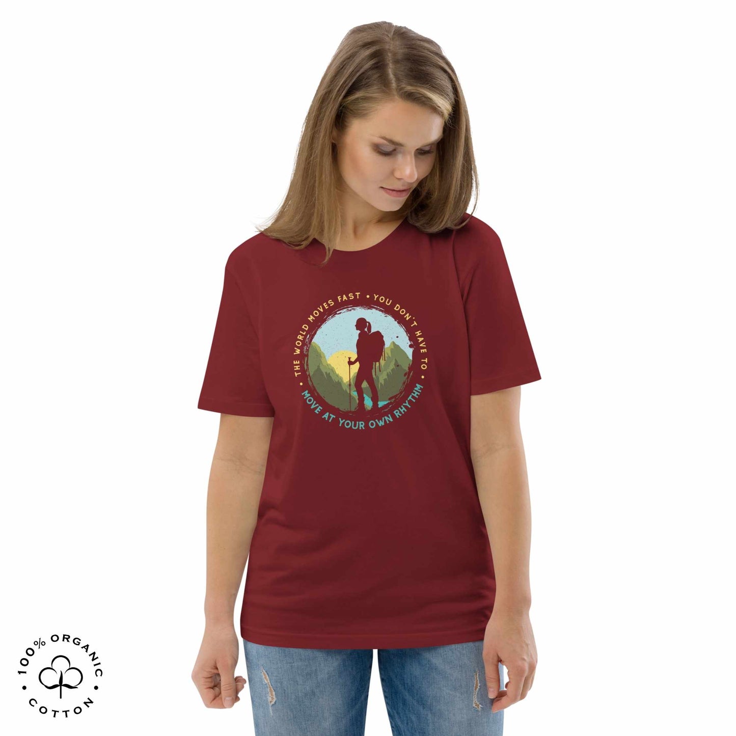 MOVE AT YOUR OWN RHYTHM Women's Organic Cotton T-Shirt