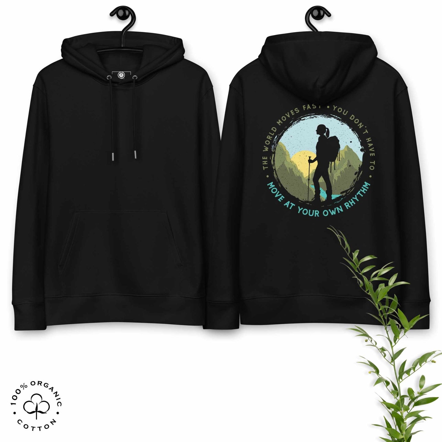 MOVE AT YOUR OWN RHYTHM Women's Organic Cotton Hoodie
