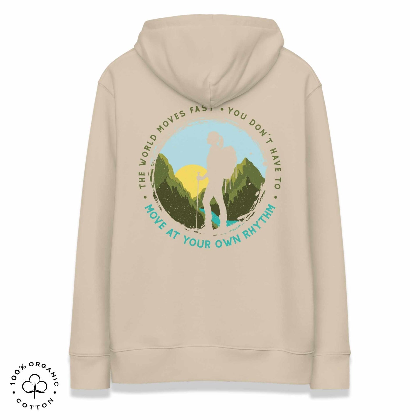 MOVE AT YOUR OWN RHYTHM Women's Organic Cotton Hoodie