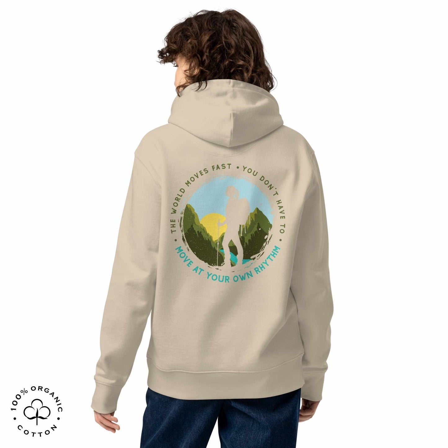 MOVE AT YOUR OWN RHYTHM Women's Organic Cotton Hoodie