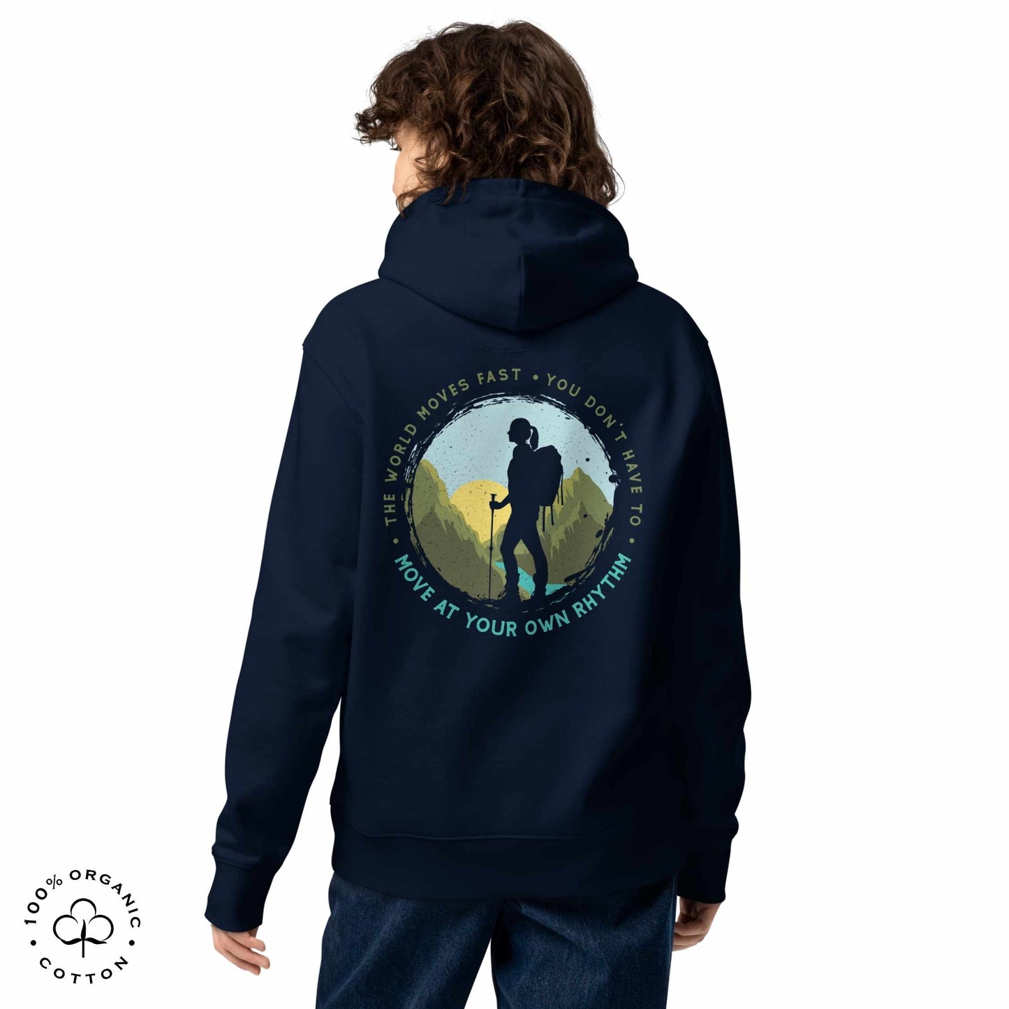 MOVE AT YOUR OWN RHYTHM Women's Organic Cotton Hoodie