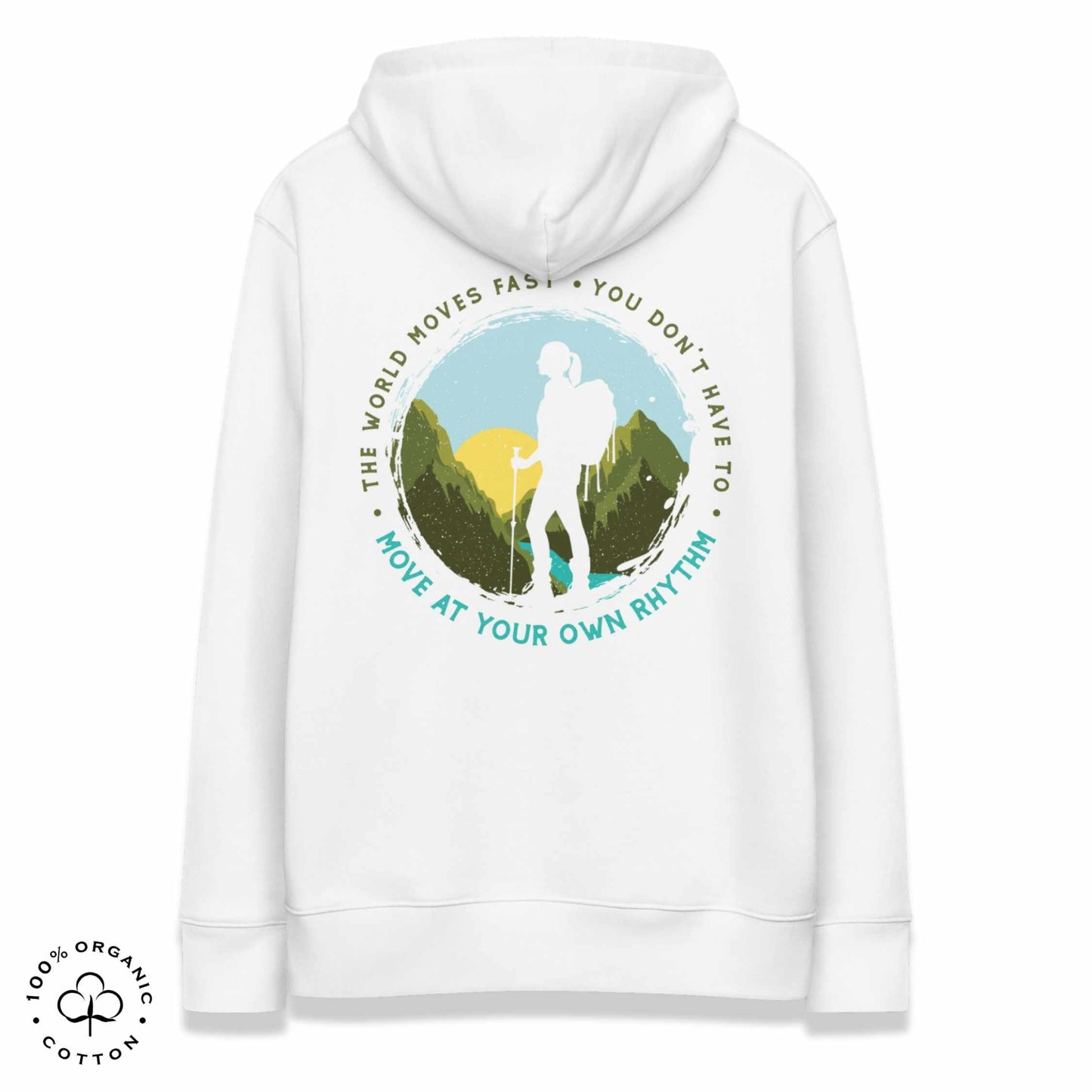 MOVE AT YOUR OWN RHYTHM Women's Organic Cotton Hoodie