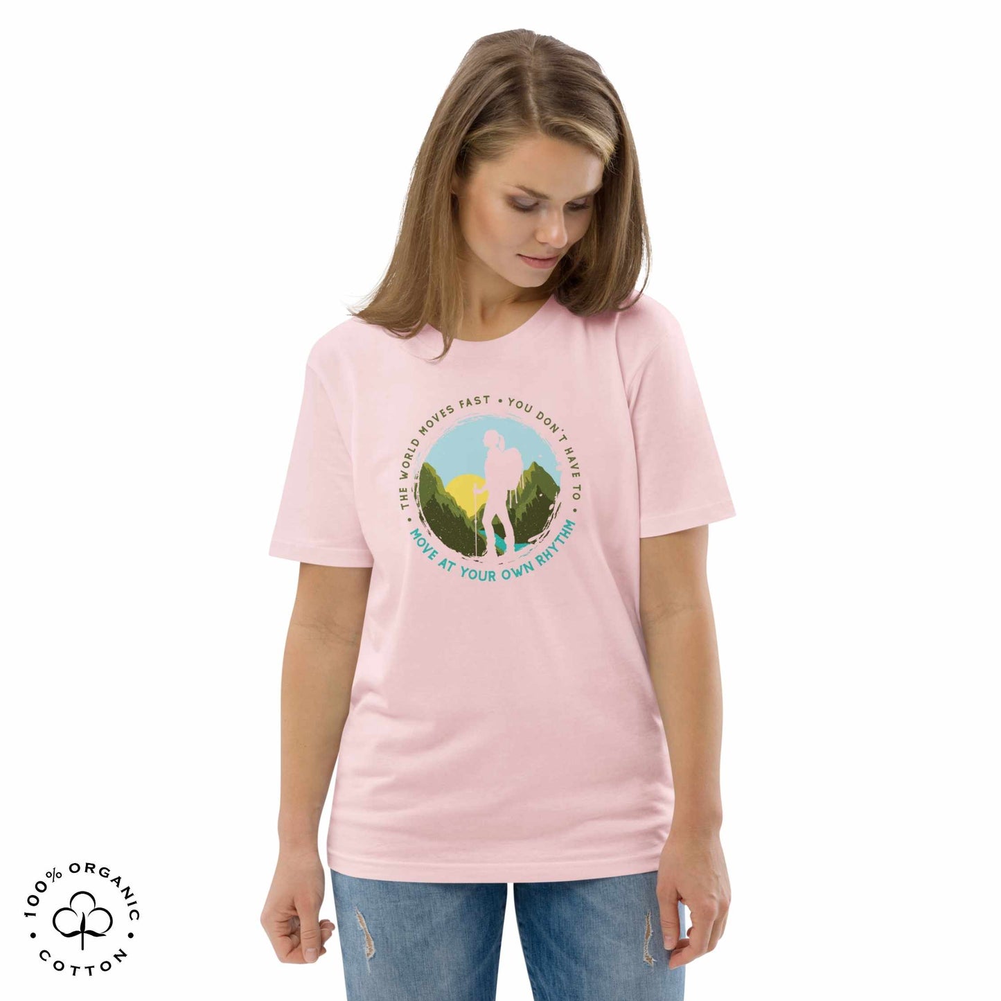 MOVE AT YOUR OWN RHYTHM Women's Organic Cotton T-Shirt