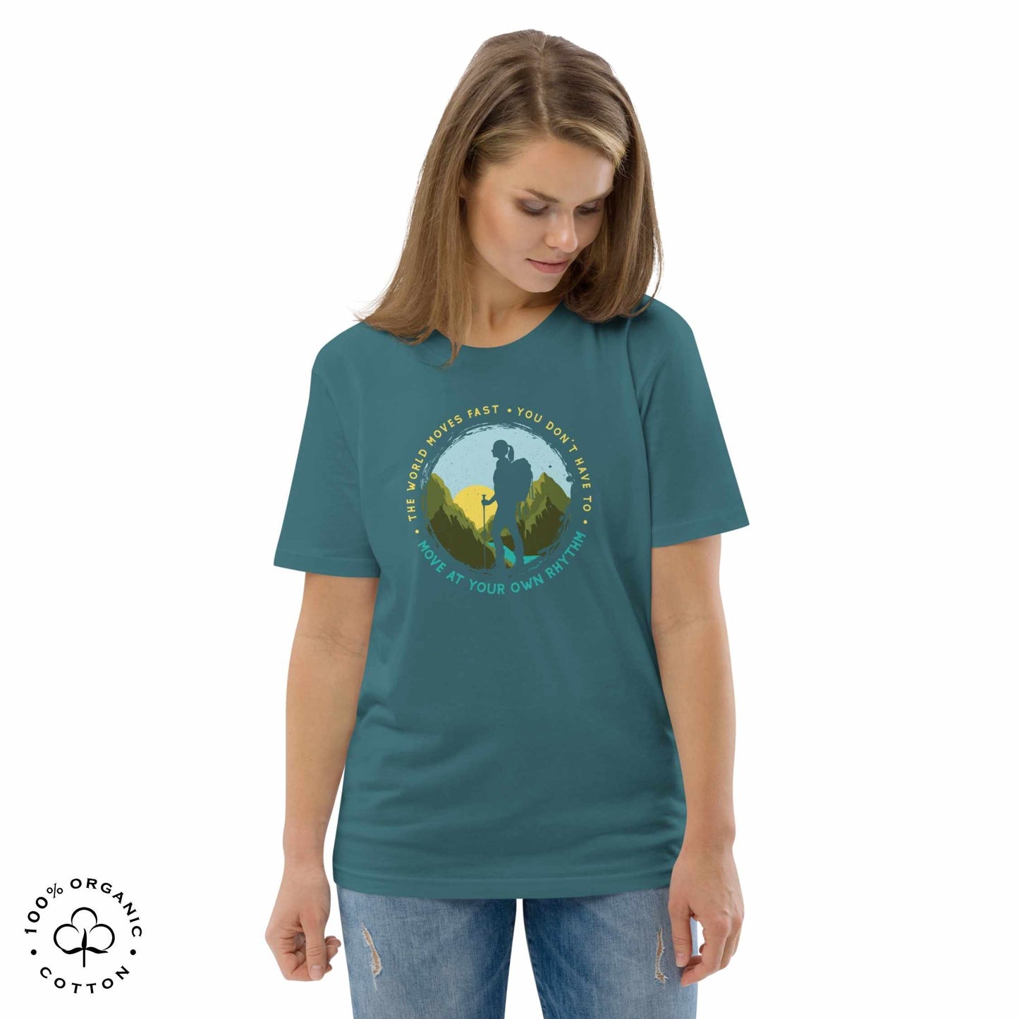 MOVE AT YOUR OWN RHYTHM Women's Organic Cotton T-Shirt