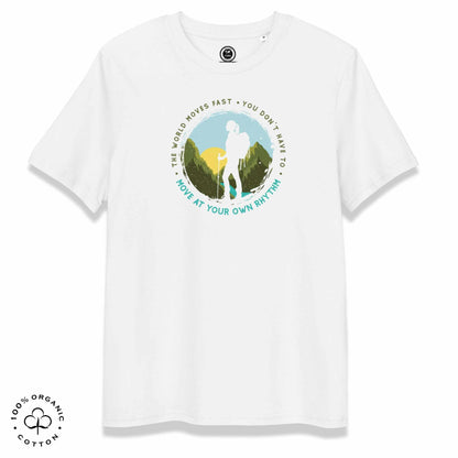 MOVE AT YOUR OWN RHYTHM Women's Organic Cotton T-Shirt