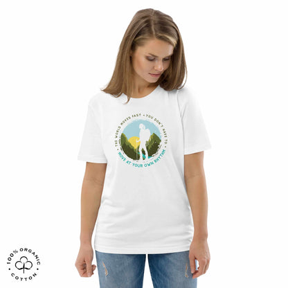 MOVE AT YOUR OWN RHYTHM Women's Organic Cotton T-Shirt